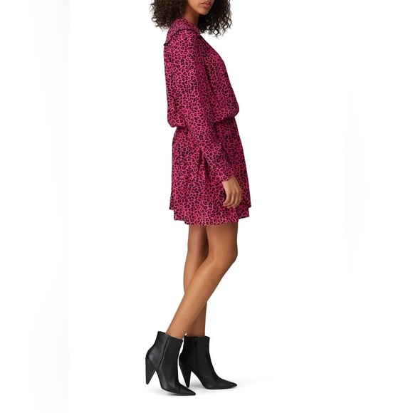 Zadig & Voltaire add to hearts Leopard Reveal Dress pink fuchsia 31714 - Picture 2 of 12